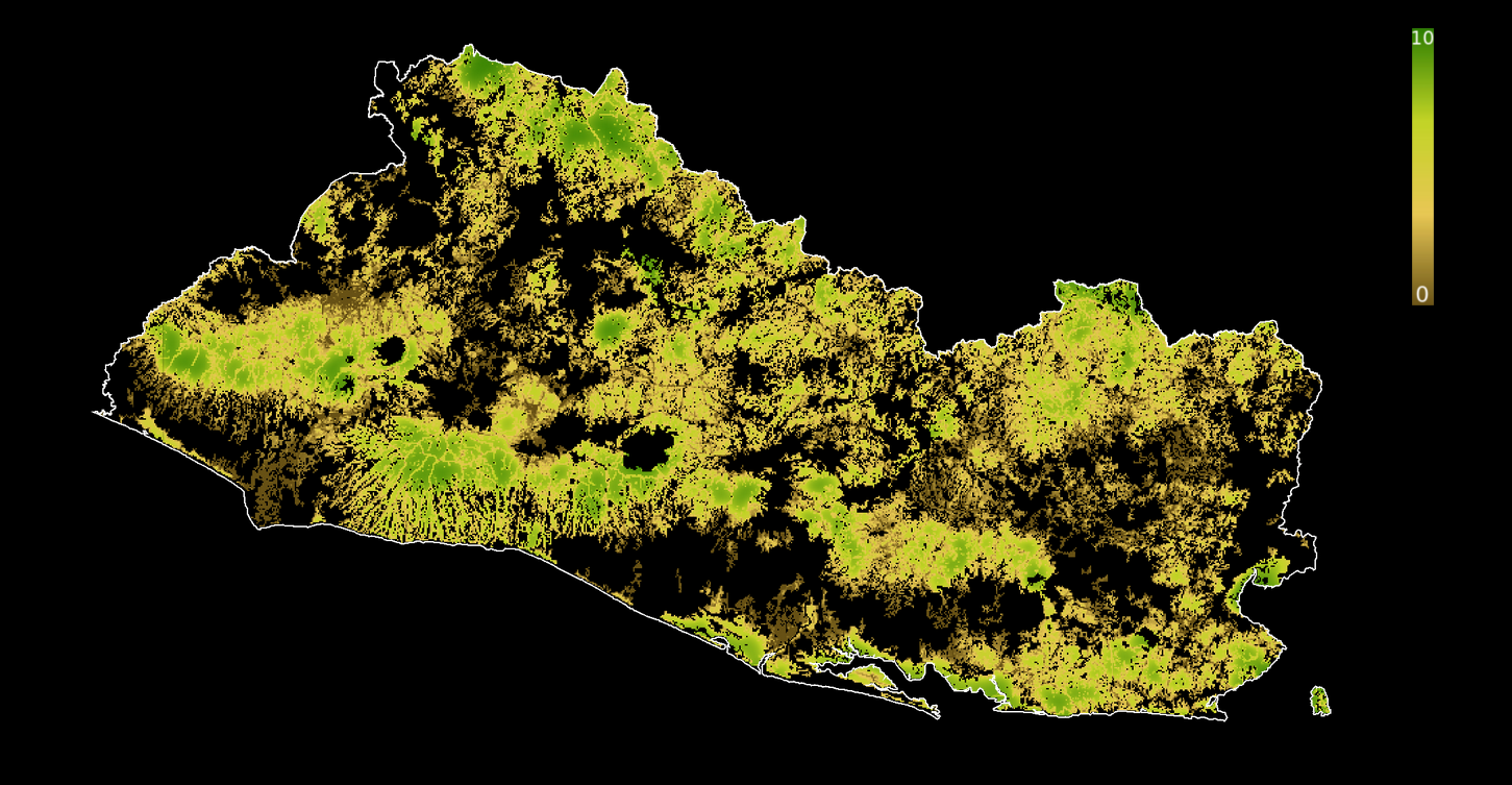 Forest Landscape Integrity Index of El Salvador