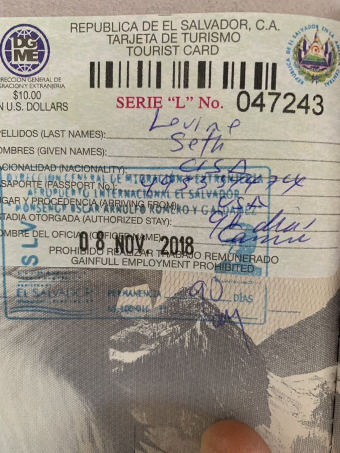 tourist visa for usa from el salvador